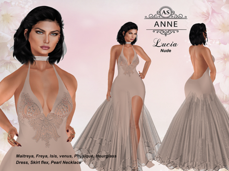 Second Life Marketplace - *AS* LUCIA GOWN NUDE